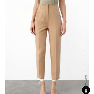 ZARA High-waisted pleated trousers